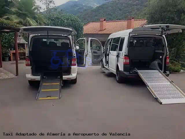 Taxi accesible de Aeropuerto de Valencia a Almería